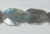 CLB206 15.5 inches 20*25mm faceted freeform labradorite beads