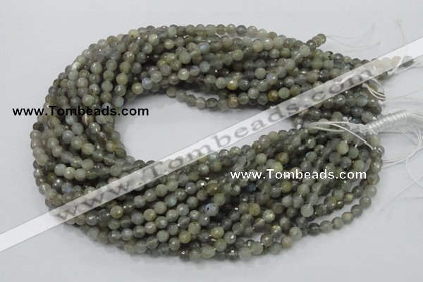 CLB21 15.5 inches 6mm faceted round labradorite gemstone beads