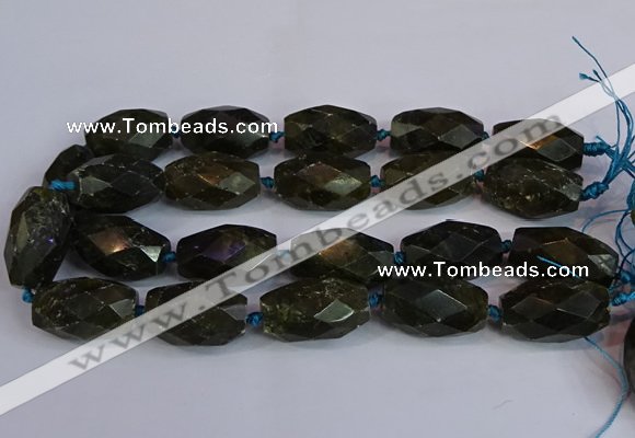 CLB235 15.5 inches 18*30mm - 20*30mm faceted rice labradorite beads