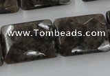 CLB425 15.5 inches 18*25mm faceted rectangle grey labradorite beads