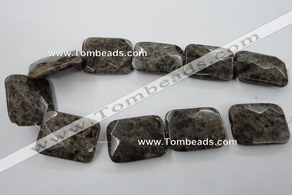 CLB428 15.5 inches 30*40mm faceted rectangle grey labradorite beads