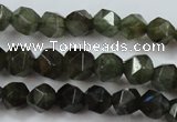 CLB451 15 inches 6mm faceted nuggets labradorite gemstone beads