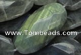 CLB48 15.5 inches 20*40mm faceted oval labradorite gemstone beads