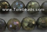 CLB616 15.5 inches 16mm faceted round AB-color labradorite beads