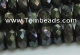 CLB625 15.5 inches 7*12mm faceted rondelle AB-color labradorite beads
