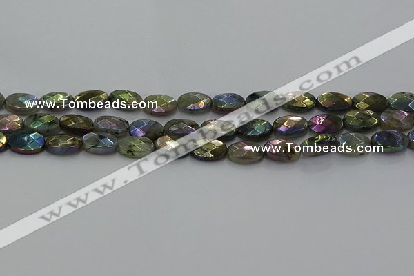 CLB658 15.5 inches 10*14mm faceted oval AB-color labradorite beads