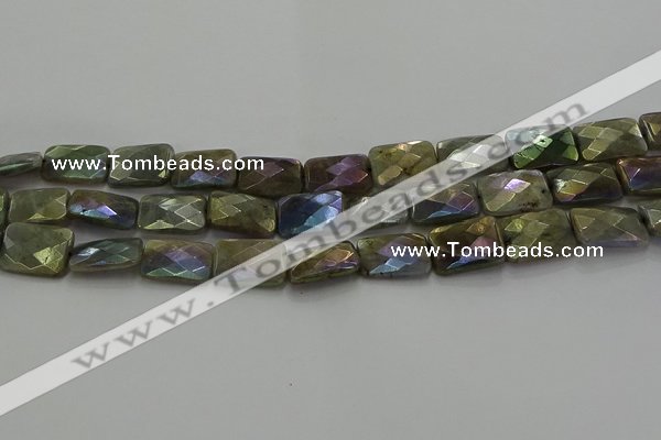 CLB698 15.5 inches 13*18mm faceted rectangle AB-color labradorite beads