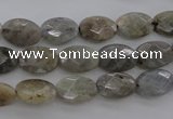 CLB86 15.5 inches 8*12mm faceted oval labradorite beads wholesale