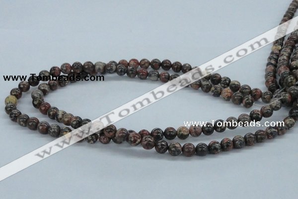 CLD03 15.5 inches 8mm round leopard skin jasper beads wholesale