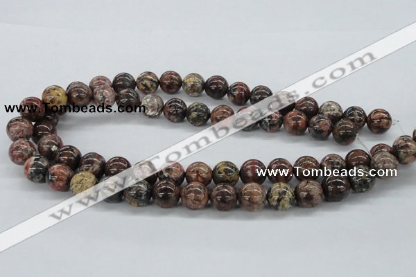 CLD05 15.5 inches 12mm round leopard skin jasper beads wholesale