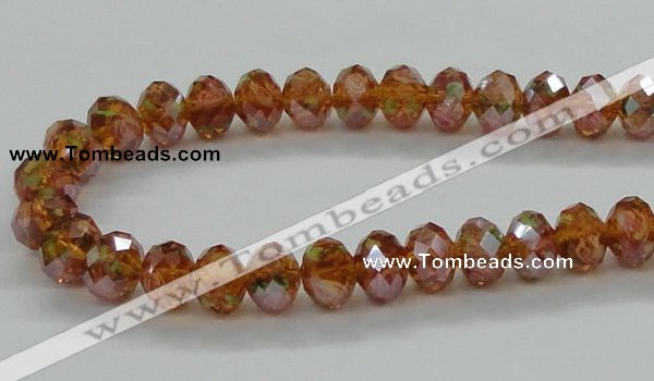 CLG21 13.5 inches 9*12mm faceted rondelle handmade lampwork beads