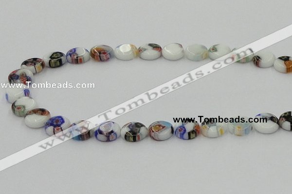 CLG515 16 inches 10mm flat round lampwork glass beads wholesale