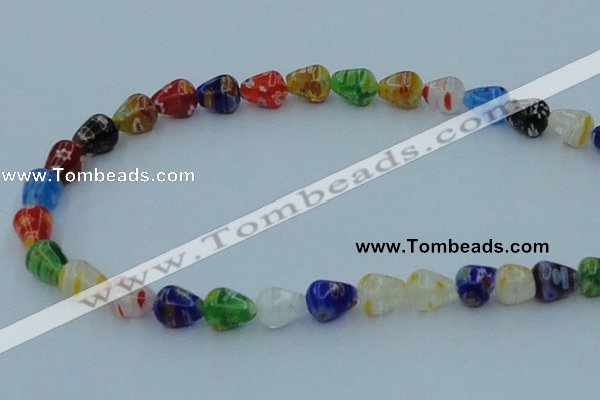 CLG572 16 inches 8*11mm teardrop lampwork glass beads wholesale