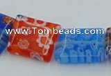 CLG585 16 inches 10*12mm rectangle lampwork glass beads wholesale
