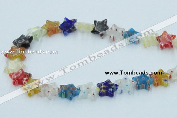 CLG592 16 inches 14*14mm star lampwork glass beads wholesale
