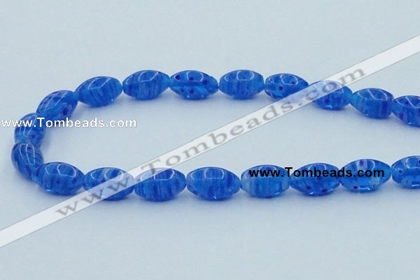 CLG616 3PCS 16 inches 10*16mm rice lampwork glass beads wholesale