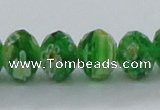 CLG62 15 inches 8*10mm faceted rondelle handmade lampwork beads