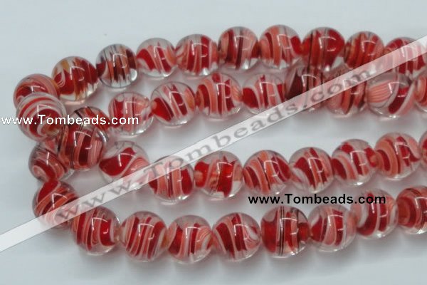 CLG852 15.5 inches 18mm round lampwork glass beads wholesale