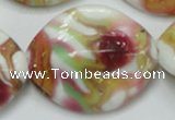 CLG862 15.5 inches 24*30mm marquise lampwork glass beads wholesale