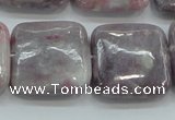 CLI63 15.5 inches 25*25mm square natural lilac jasper beads wholesale
