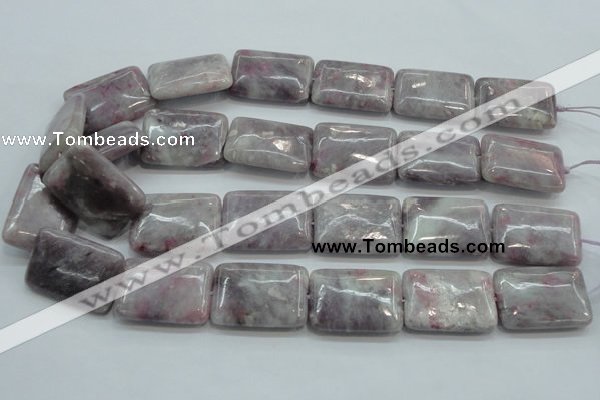 CLI65 15.5 inches 22*30mm rectangle natural lilac jasper beads wholesale