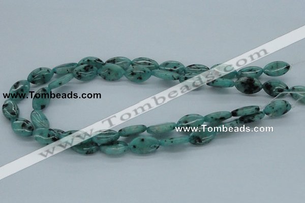 CLJ03 15.5 inches 12*20mm horse eye sesame jasper beads wholesale