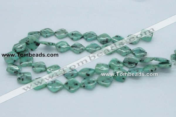 CLJ04 15.5 inches 16*16mm diamond sesame jasper beads wholesale