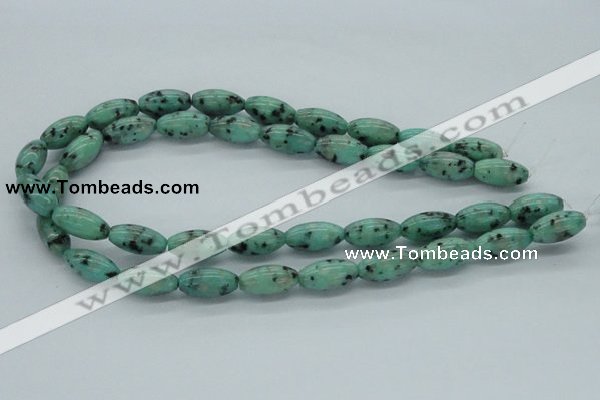 CLJ11 15.5 inches 10*20mm rice sesame jasper beads wholesale
