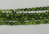 CLJ200 15.5 inches 4mm round dyed sesame jasper beads wholesale