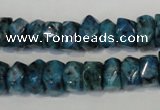 CLJ250 15.5 inches 6*11mm faceted nuggets dyed sesame jasper beads
