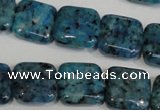 CLJ275 15.5 inches 16*16mm square dyed sesame jasper beads wholesale