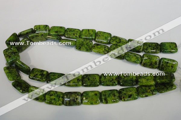 CLJ290 15.5 inches 15*20mm rectangle dyed sesame jasper beads wholesale