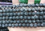 CLJ598 15 inches 8mm round matte sesame jasper beads