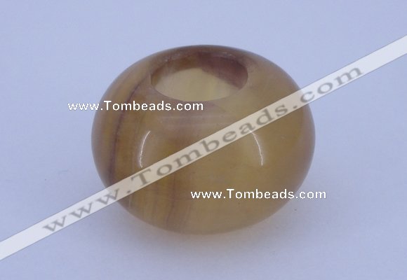 CLO05 19*30mm rondelle loose yellow fluorite gemstone beads wholesale