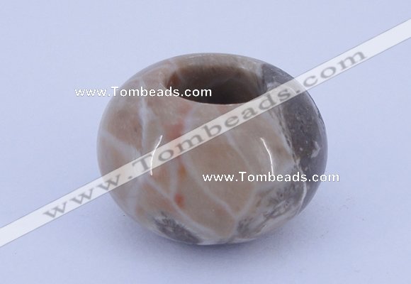 CLO08 19*30mm rondelle loose chrysanthemum agate gemstone beads wholesale