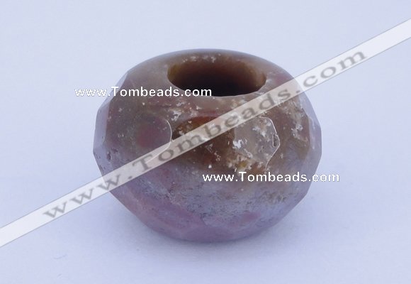 CLO11 19*30mm faceted rondelle loose unakite gemstone beads wholesale