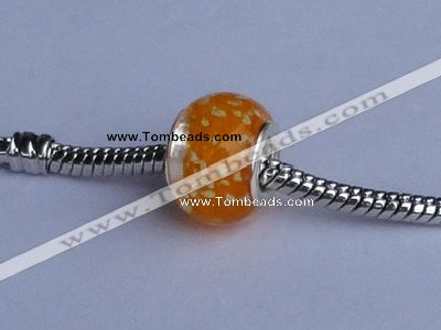 CLP07 30pcs 10*13.5mm roundel silver plated core lampwork European beads