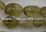 CLQ170 15.5 inches 12*16mm – 14*22mm nuggets natural lemon quartz beads