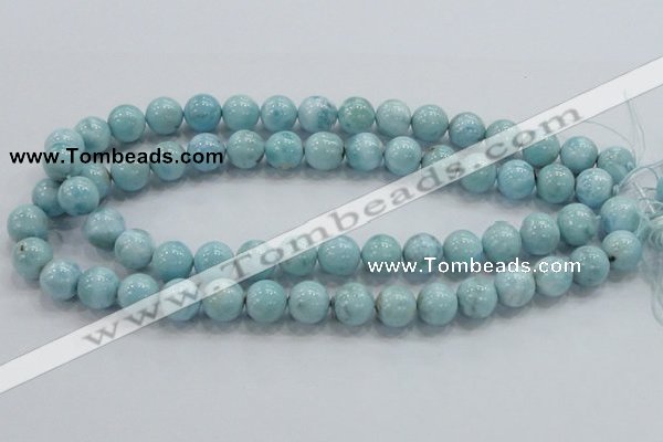 CLR18 15.5 inches 12mm round grade A natural larimar gemstone beads