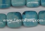 CLR382 15.5 inches 14*14mm square dyed larimar gemstone beads