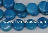 CLR410 15.5 inches 10mm flat round dyed larimar gemstone beads