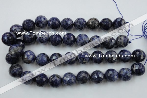 CLS152 15.5 inches 20mm faceted round sodalite gemstone beads