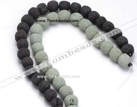 CLV02 14 inches 12mm ball natural lava loose beads wholesale