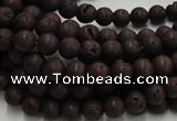 CLV200 15.5 inches 6mm round coffee natural lava beads wholesale