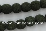 CLV385 15.5 inches 12mm ball dyed lava beads wholesale