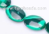 CMA02 13*18mm flat oval imitate malachite beads Wholesale