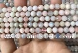 CMG378 15.5 inches 6mm faceted round morganite gemstone beads