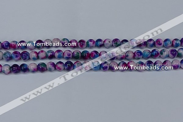 CMJ409 15.5 inches 8mm round rainbow jade beads wholesale