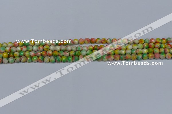 CMJ456 15.5 inches 4mm round rainbow jade beads wholesale