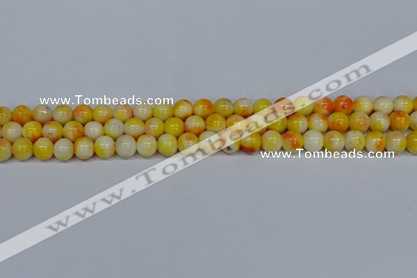 CMJ507 15.5 inches 8mm round rainbow jade beads wholesale